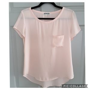 Pleione Blush Pink Sheer Top